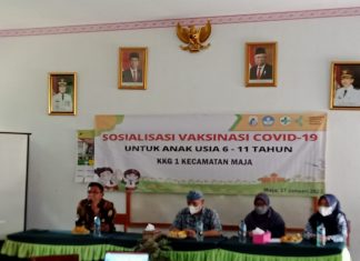 KKG 1 Kecamatan Maja, Gelar Sosisaliasai Vaksin Usia 6-11 Tahun